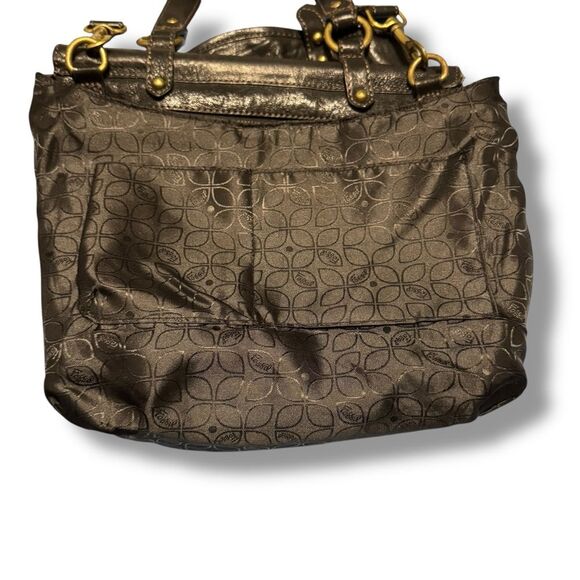 Fossil Ginger Top Handle Crossbody Purse Brown Leather Magnetic Snap Closure - Picture 9 of 15